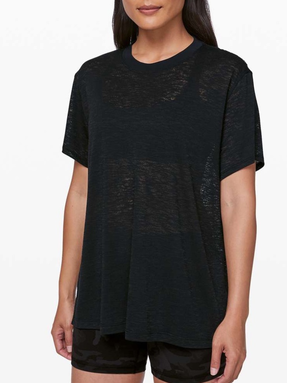 Lululemon All Yours Boyfriend Tee *Veil Black